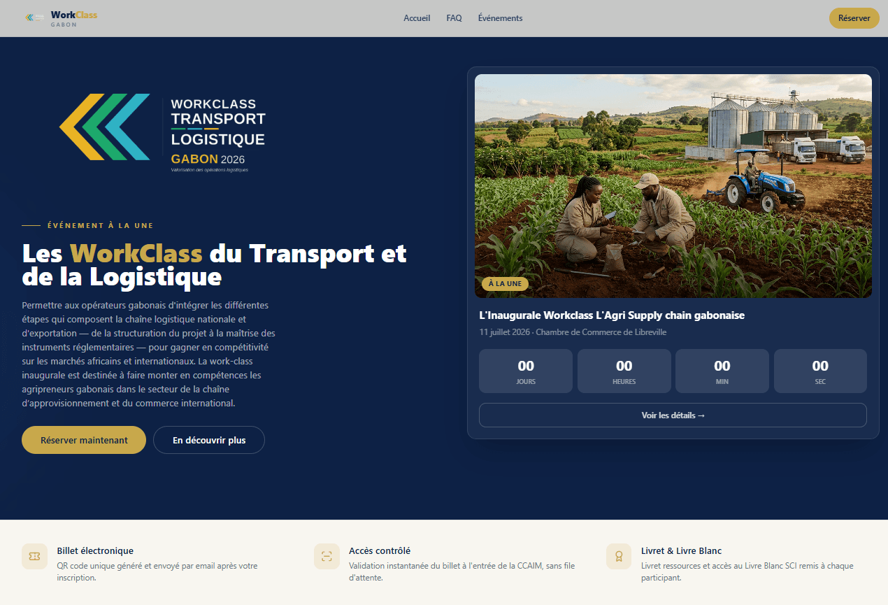 Aperçu du site Workclass